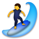 How emoji person surfing displayed on LG