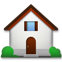 How emoji house with garden displayed on LG