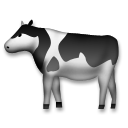 How emoji cow displayed on LG