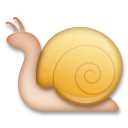 How emoji snail displayed on LG