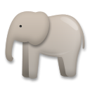 How emoji elephant displayed on LG