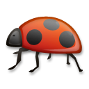 How emoji lady beetle displayed on LG