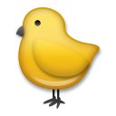 How emoji baby chick displayed on LG