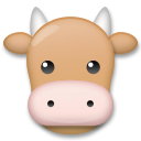 How emoji cow face displayed on LG