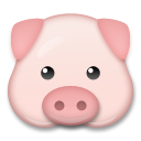 How emoji pig face displayed on LG