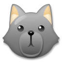 How emoji wolf displayed on LG