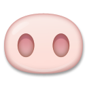 How emoji pig nose displayed on LG