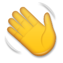 How emoji waving hand displayed on LG