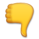 How emoji thumbs down displayed on LG