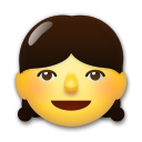 How emoji girl displayed on LG