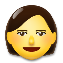 How emoji woman displayed on LG