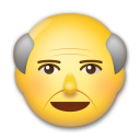 How emoji old man displayed on LG