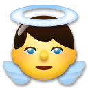 How emoji baby angel displayed on LG