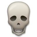 How emoji skull displayed on LG