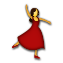 How emoji woman dancing displayed on LG