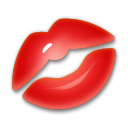 How emoji kiss mark displayed on LG