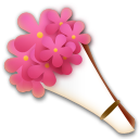 How emoji bouquet displayed on LG