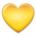 How emoji yellow heart displayed on LG