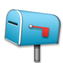 How emoji closed mailbox with lowered flag displayed on LG