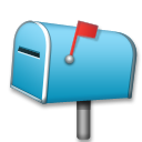 How emoji closed mailbox with raised flag displayed on LG