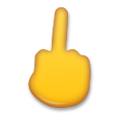 How emoji middle finger displayed on LG