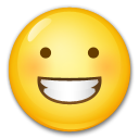 How emoji grinning face displayed on LG