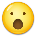 How emoji face with open mouth displayed on LG