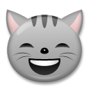 How emoji grinning cat with smiling eyes displayed on LG