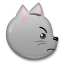 How emoji pouting cat displayed on LG