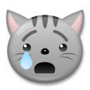 How emoji crying cat displayed on LG