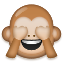 How emoji see-no-evil monkey displayed on LG