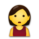 How emoji person pouting displayed on LG