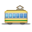 How emoji railway car displayed on LG