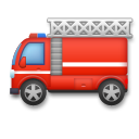 How emoji fire engine displayed on LG