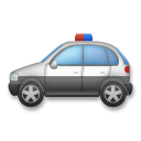 How emoji police car displayed on LG