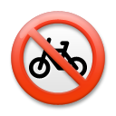 How emoji no bicycles displayed on LG