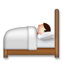 How emoji person in bed displayed on LG