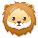 How emoji lion displayed on LG