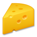 How emoji cheese wedge displayed on LG