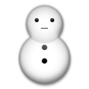 How emoji snowman without snow displayed on LG