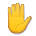 How emoji raised hand displayed on LG