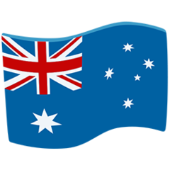 How emoji flag: Australia displayed on Messenger