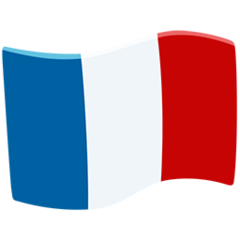 How emoji flag: France displayed on Messenger