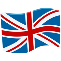 How emoji flag: United Kingdom displayed on Messenger