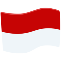 How emoji flag: Indonesia displayed on Messenger