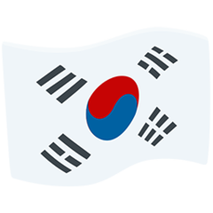 How emoji flag: South Korea displayed on Messenger