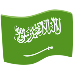 How emoji flag: Saudi Arabia displayed on Messenger