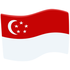 How emoji flag: Singapore displayed on Messenger