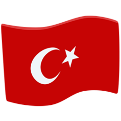 How emoji flag: Turkey displayed on Messenger