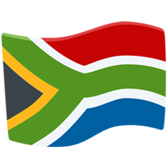 How emoji flag: South Africa displayed on Messenger